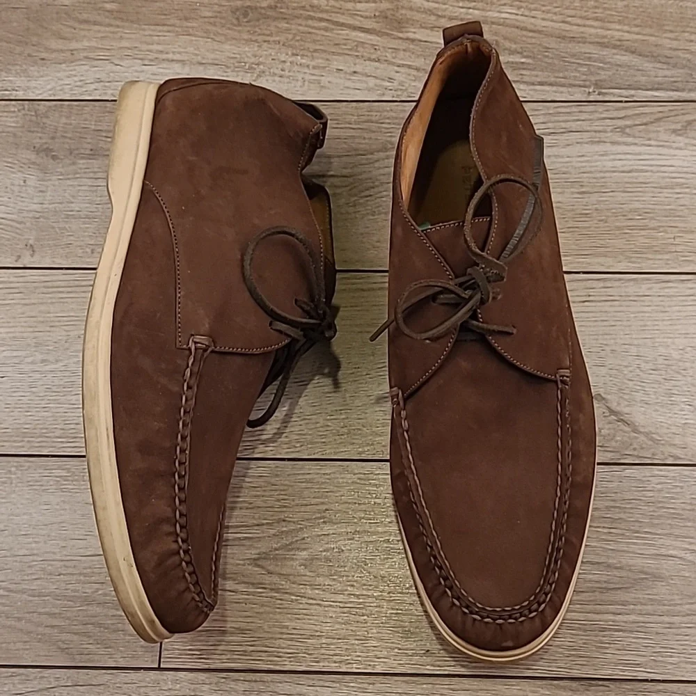 PETER MILLAR Recent‎ Brown Suede Leather Sz 13 M Chukka Boots Shoes